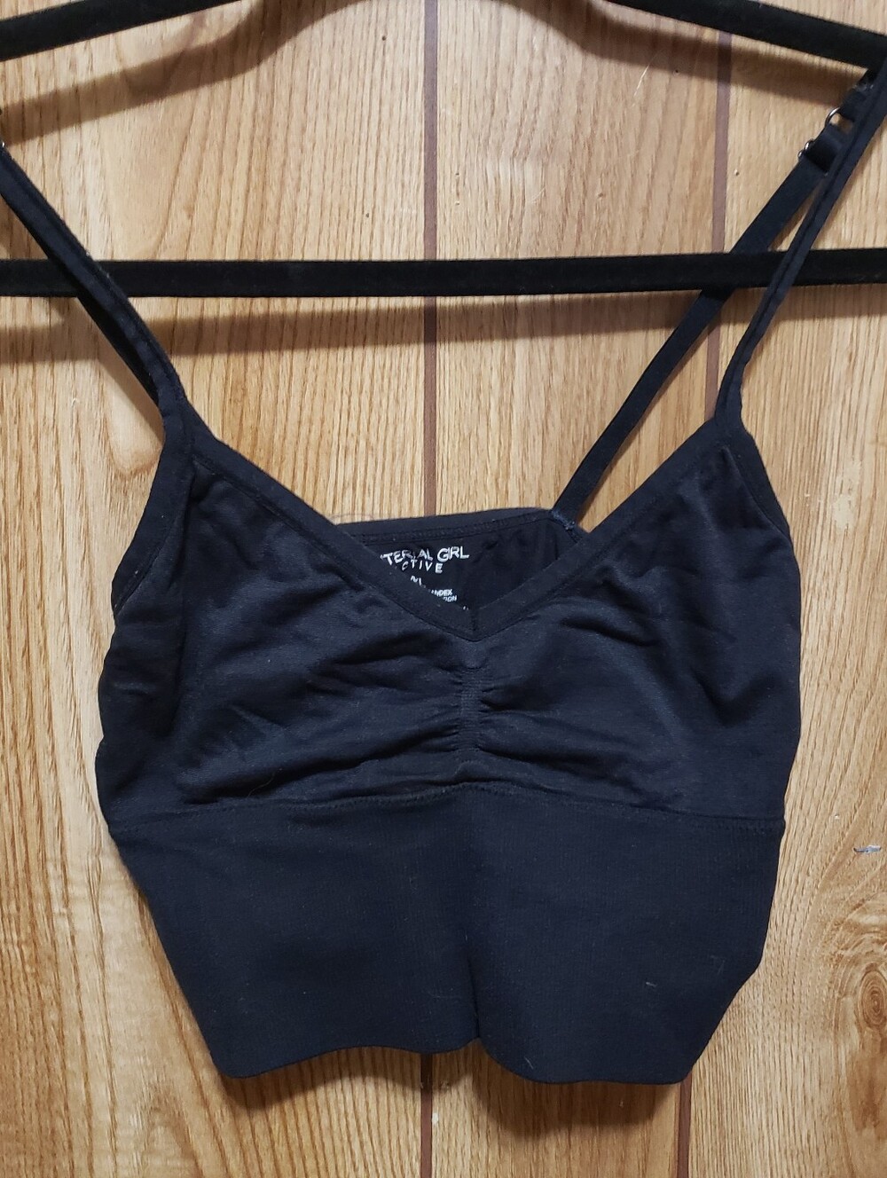 Sports Bra Lg/xL Black  Convertable To Racer Back Adj Straps Sustainable Active